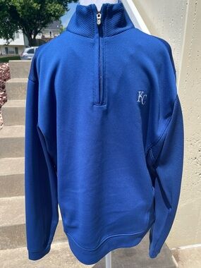 Cutter & Buck Men’s Blue Kansas City Royals Long Sleeve Drytech Jacket Large